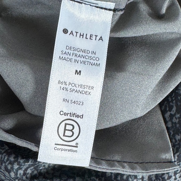 Athleta Topanga Viper Black Print Drawstring Waist Jumpsuit Sz M - Picture 7 of 8